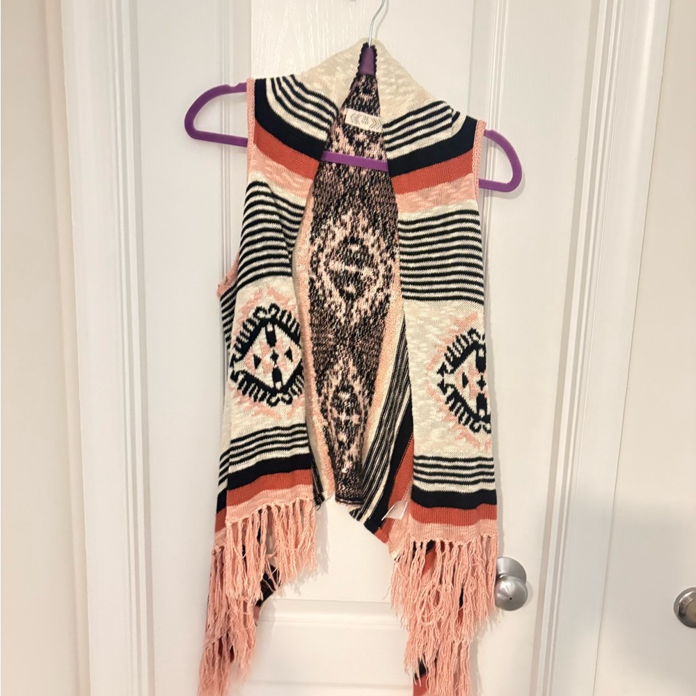 Bohemian Fringe Knit Vest